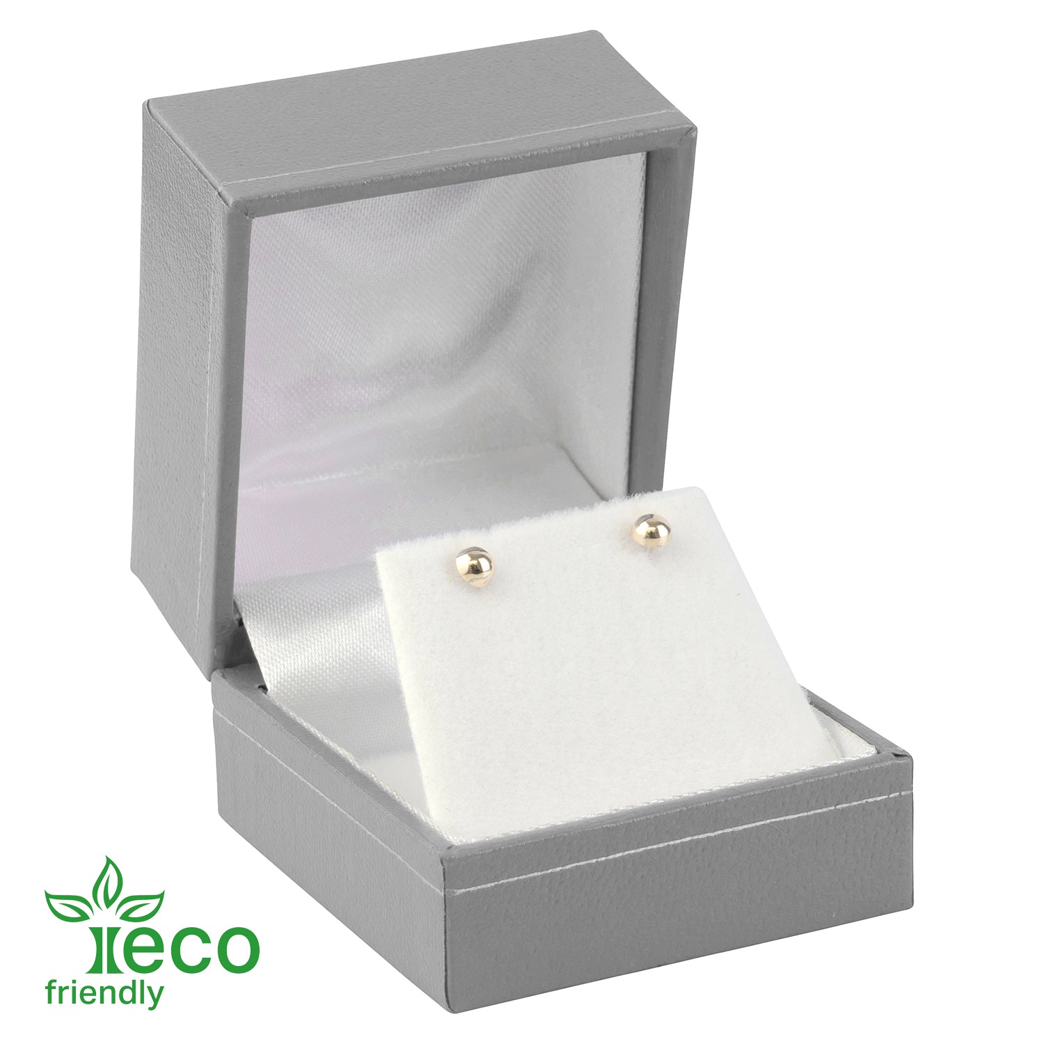 Eco-Friendly Paper-Covered Single Earring Box with Gold Accent