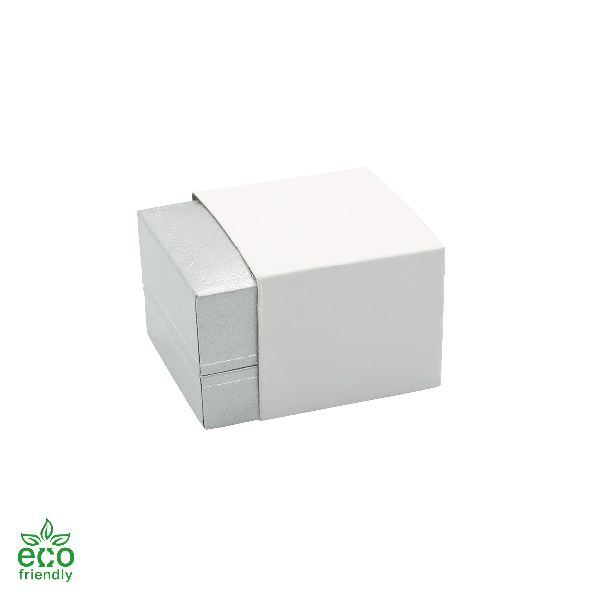 Eco-Friendly Paper-Covered Single Earring Box with Gold Accent