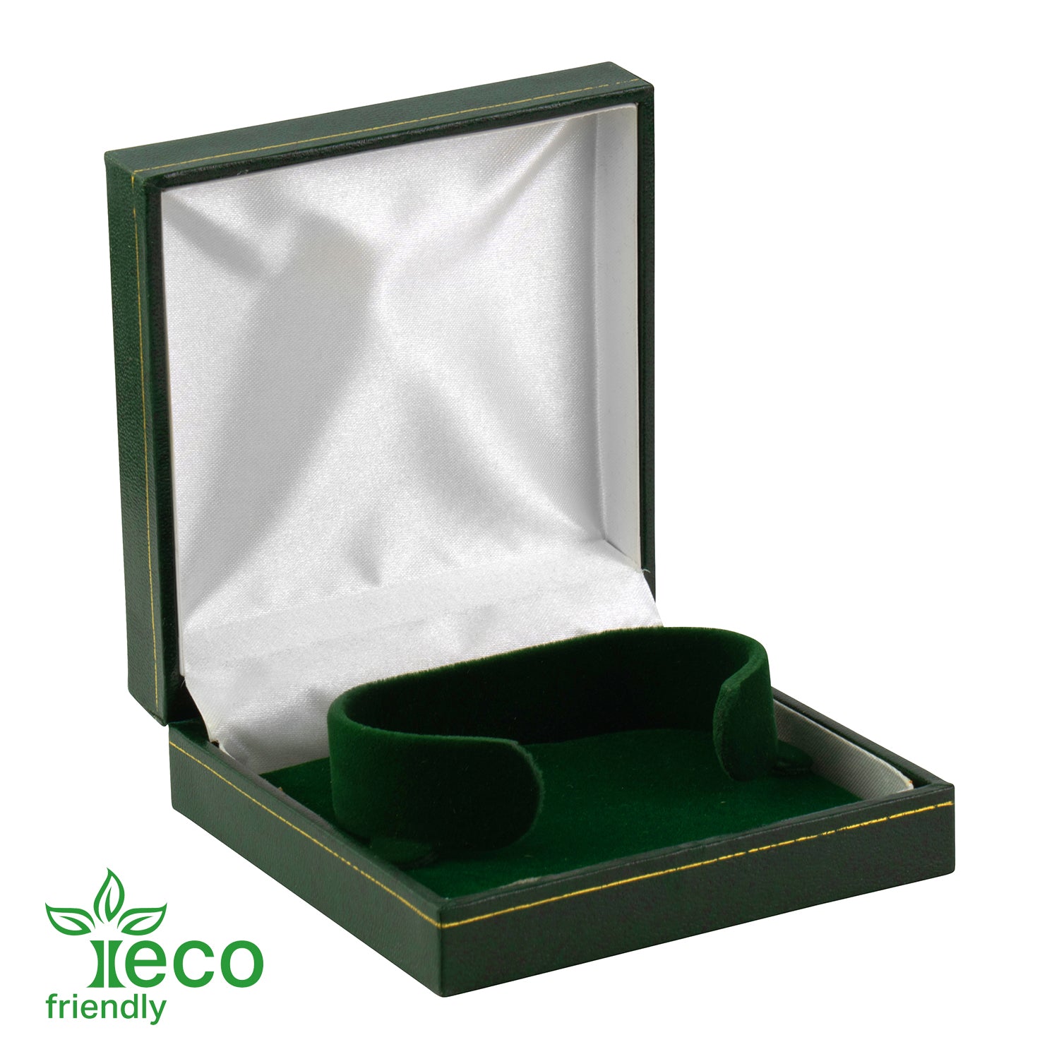 Eco-Friendly Paper-Covered Bangle Box with Gold Accent