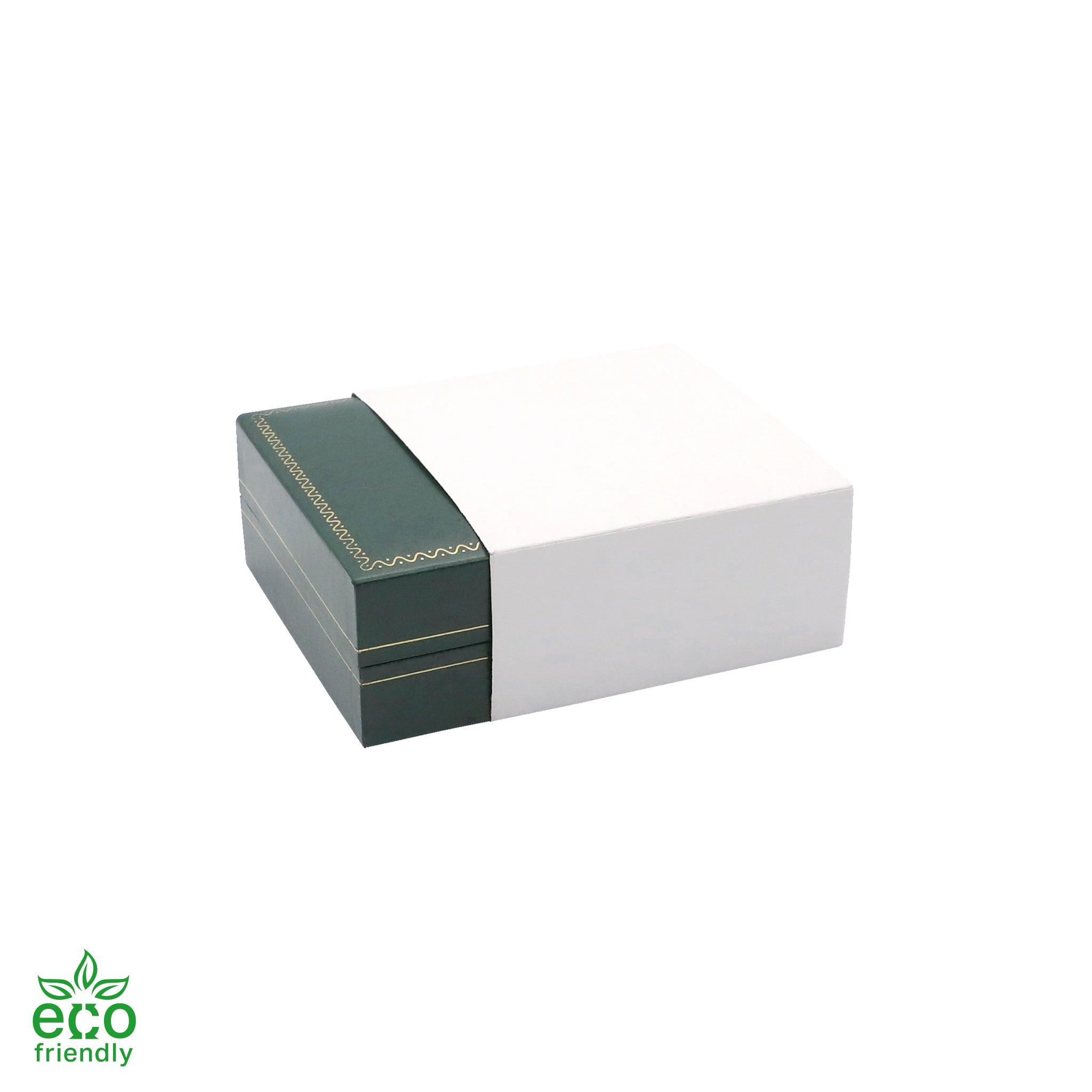 Eco-Friendly Paper-Covered Bangle Box with Gold Accent