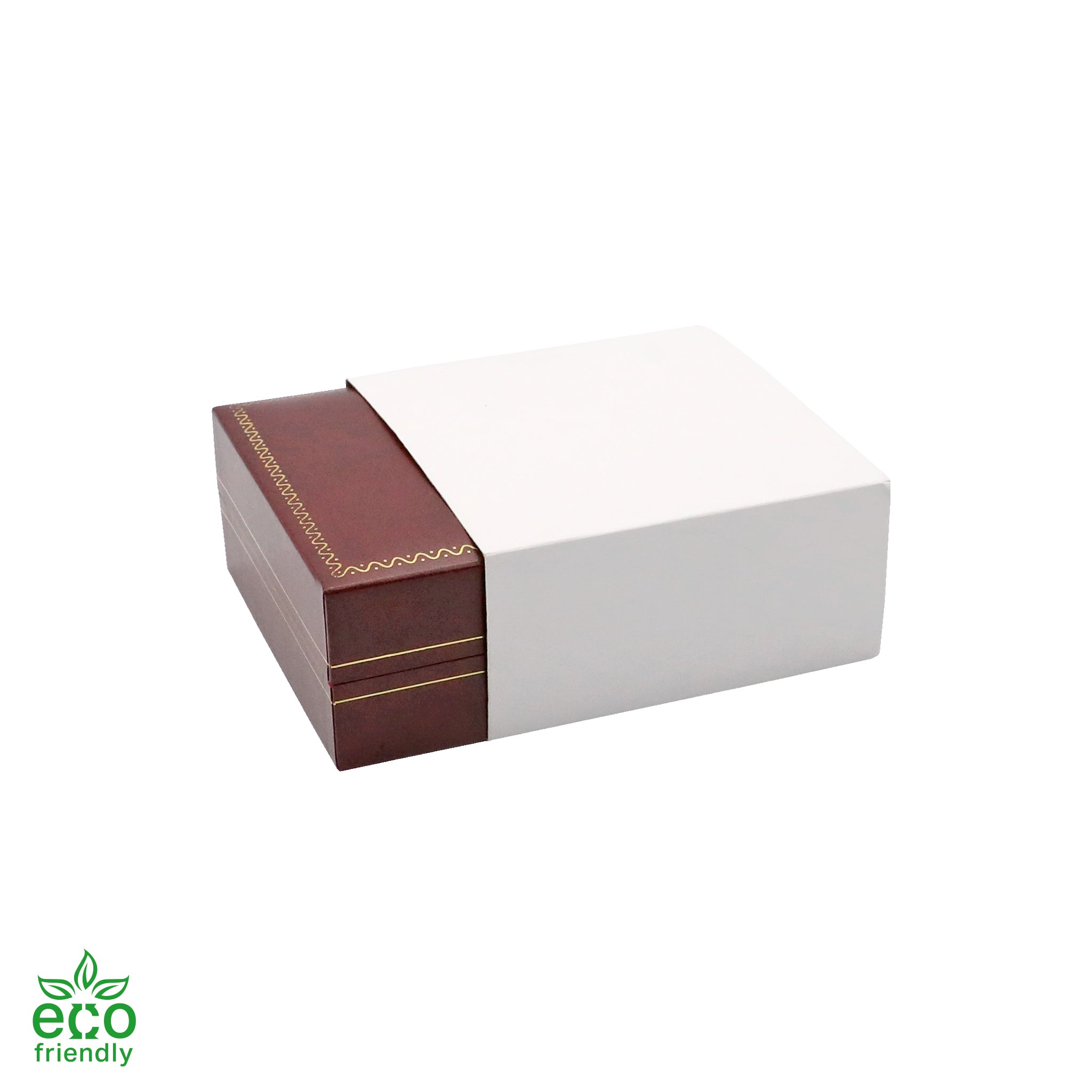 Eco-Friendly Paper-Covered Bangle Box with Gold Accent