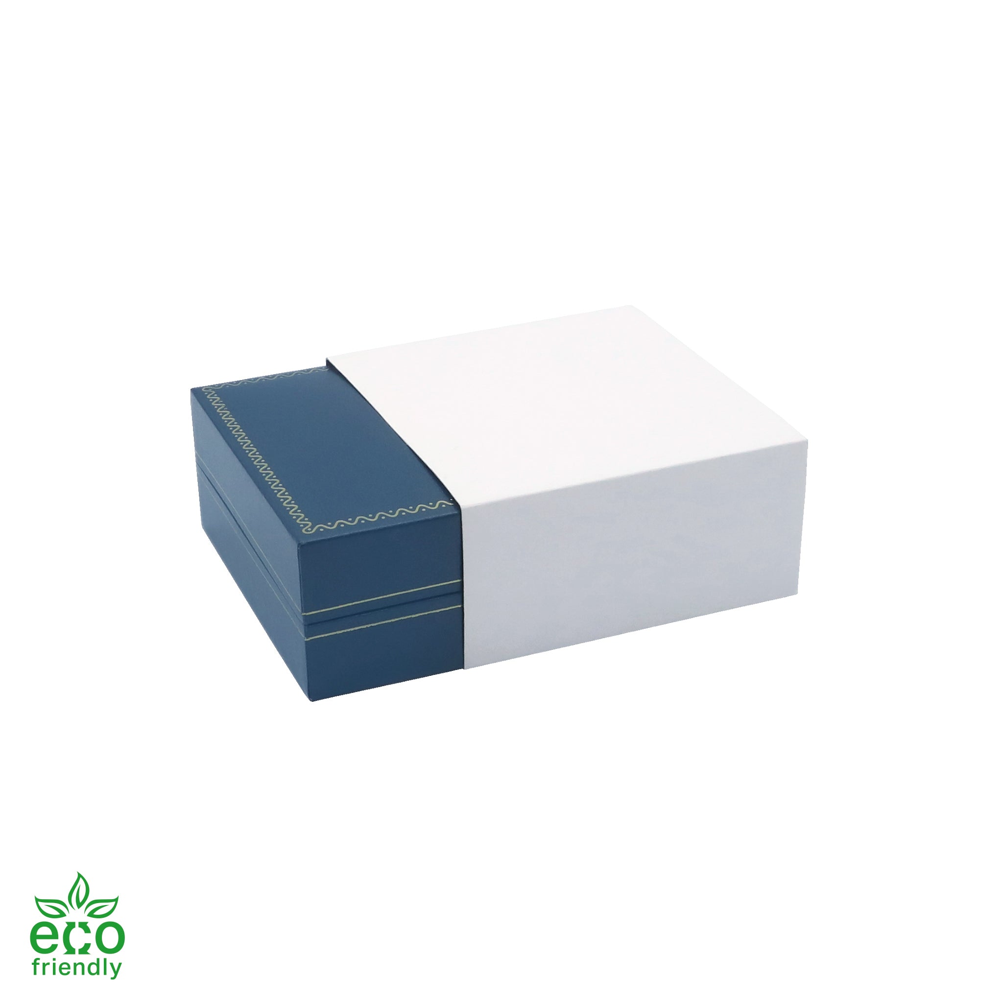 Eco-Friendly Paper-Covered Bangle Box with Gold Accent