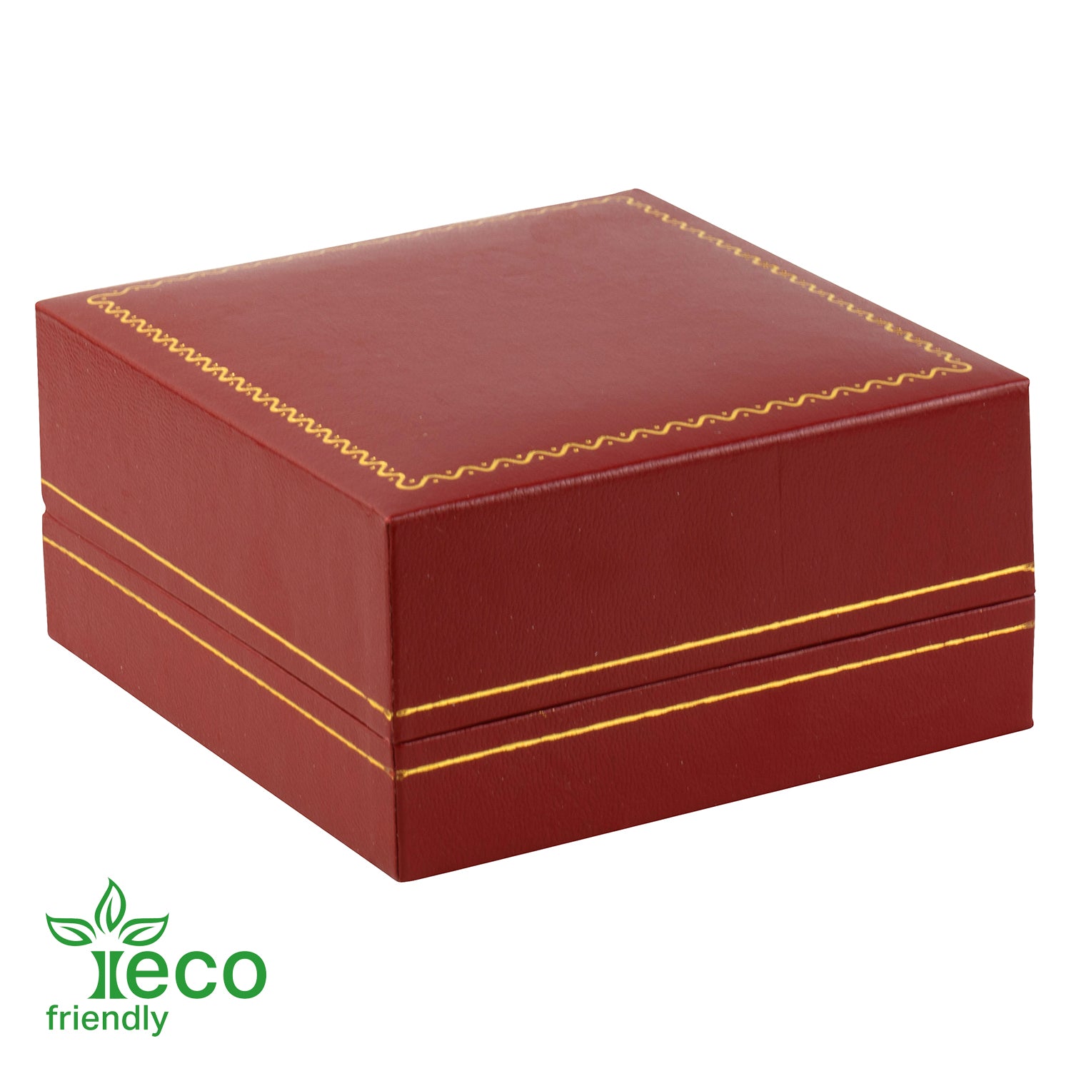 Eco-Friendly Paper-Covered Bangle Box with Gold Accent