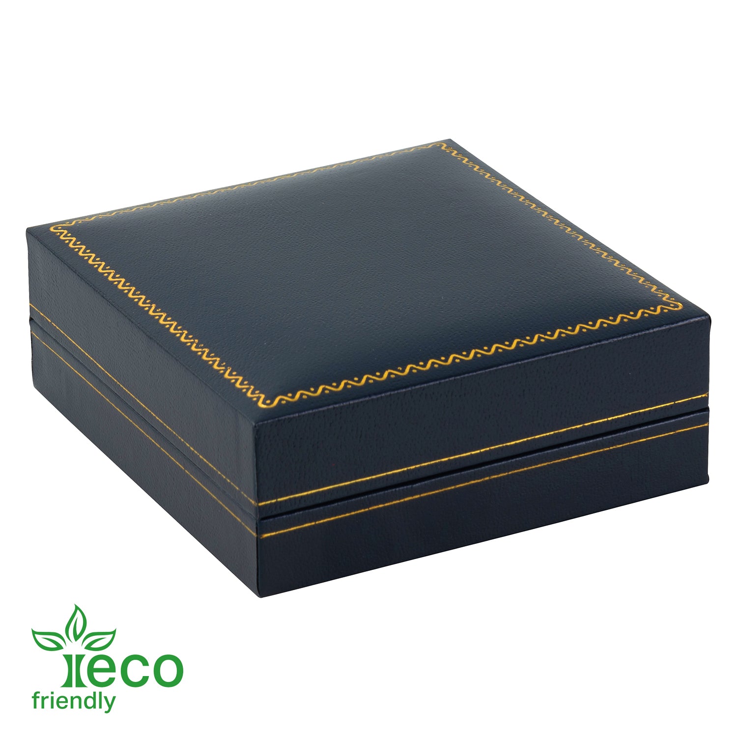 Eco-Friendly Plastic Universal Box, Paper-Covered with Gold Accent