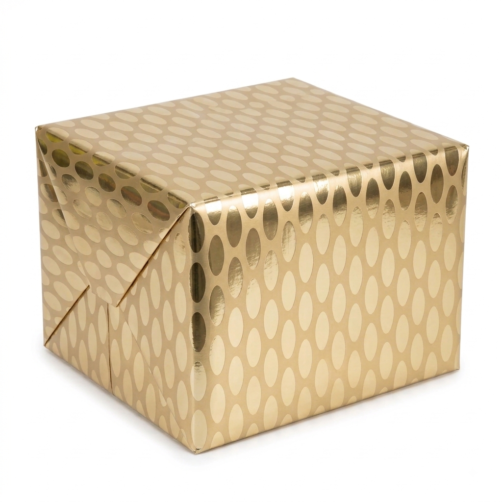 Gold Metallic Print Wrapping Paper