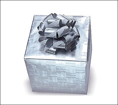 Silver Checked Jeweller's Wrapping Paper