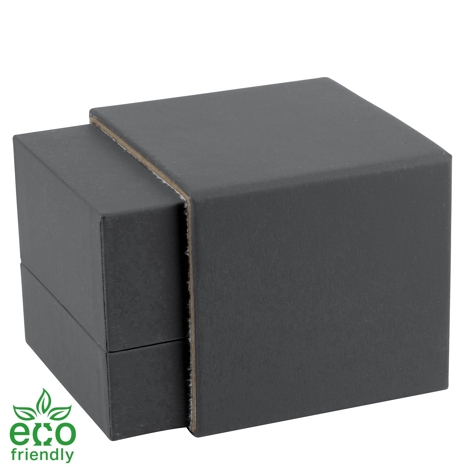 Eco-Friendly Matte Paper-Covered Large Single Ring Box with Matching Moulded Sleeve