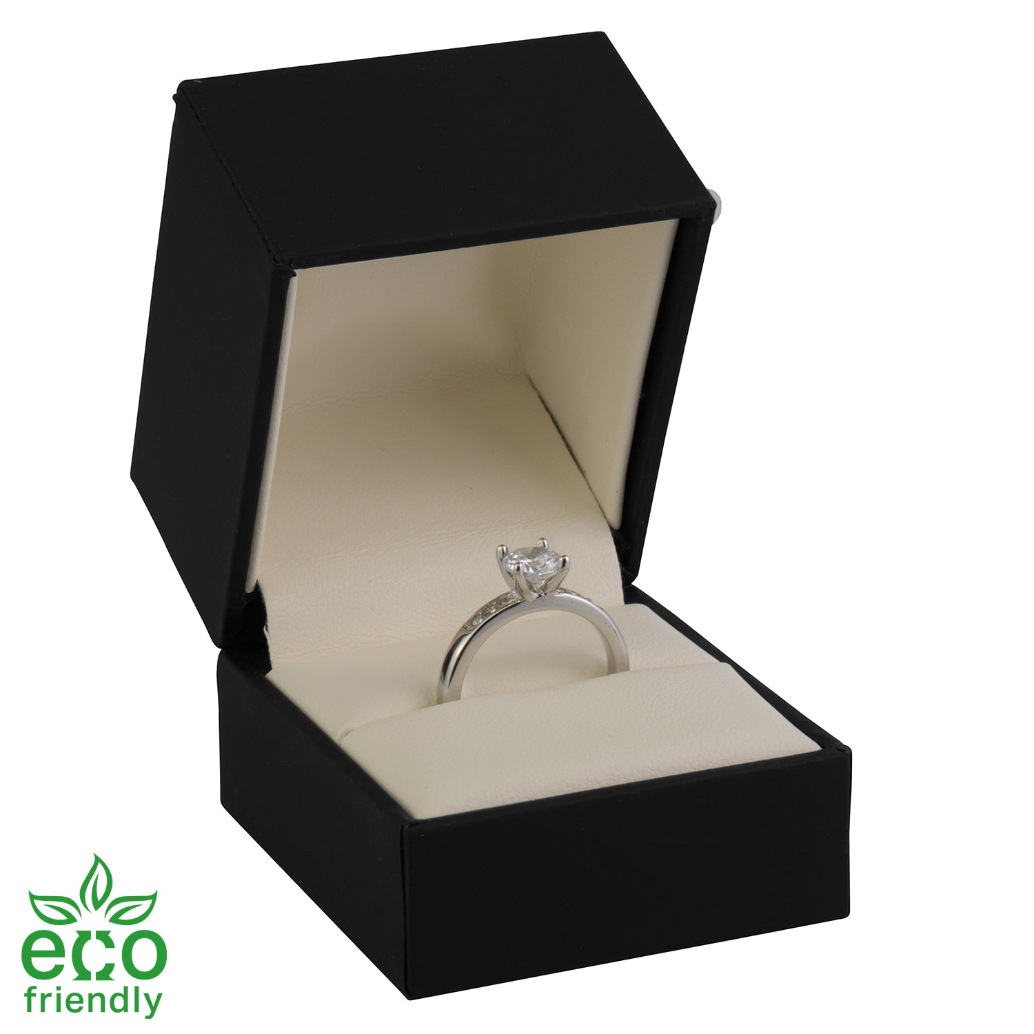 Eco-Friendly Matte Paper-Covered Ring Plastic Box with Matching Moulded Sleeve