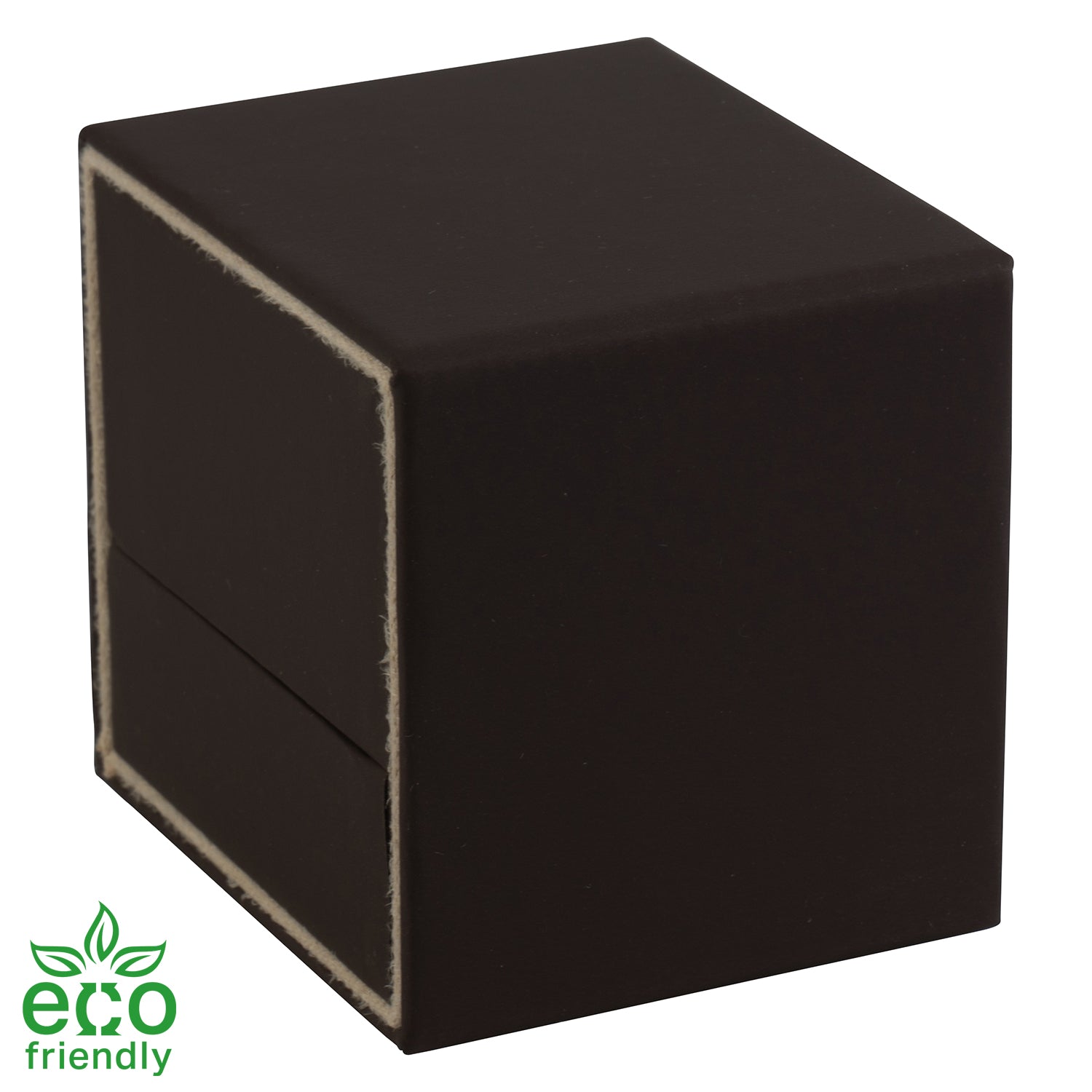 Eco-Friendly Matte Paper-Covered Single Ring Box with Matching Moulded Sleeve