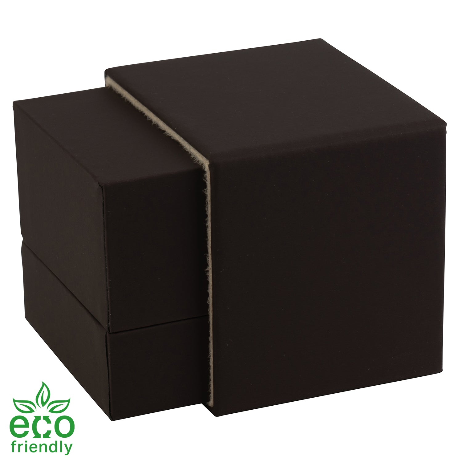 Eco-Friendly Matte Paper-Covered Single Ring Box with Matching Moulded Sleeve