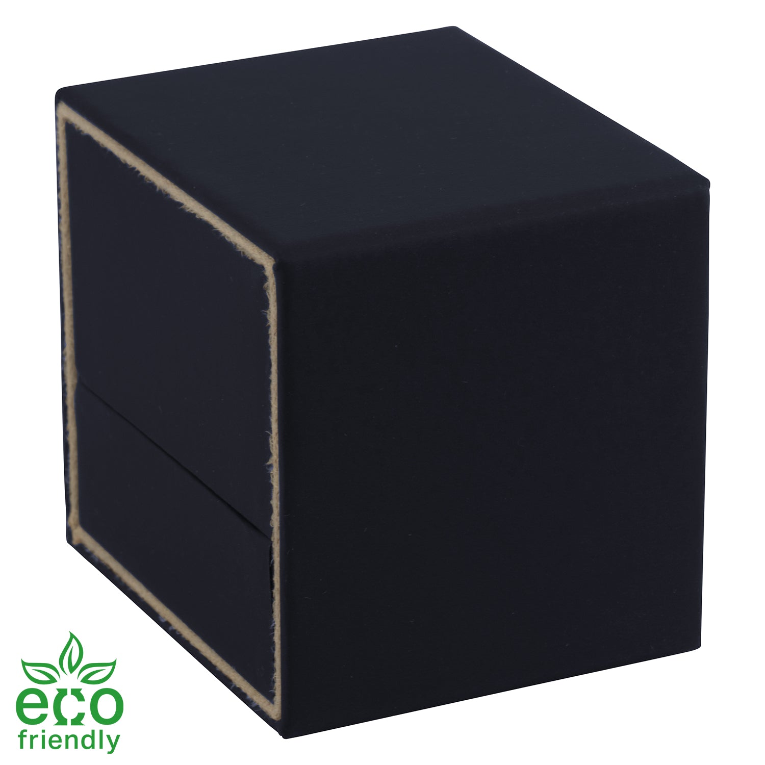 Eco-Friendly Matte Paper-Covered Single Ring Box with Matching Moulded Sleeve
