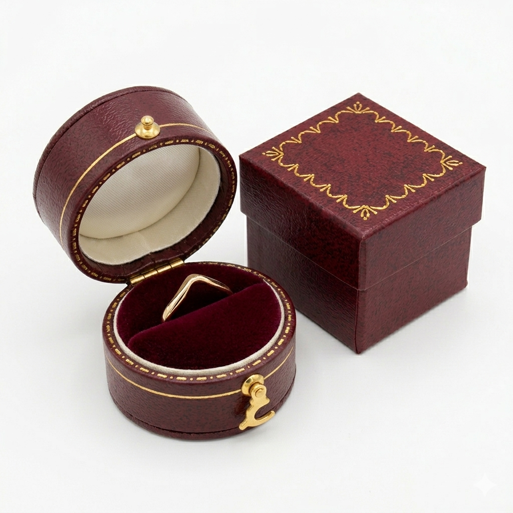 Eco-Friendly Leatherette Oval-Shaped Single Ring Box