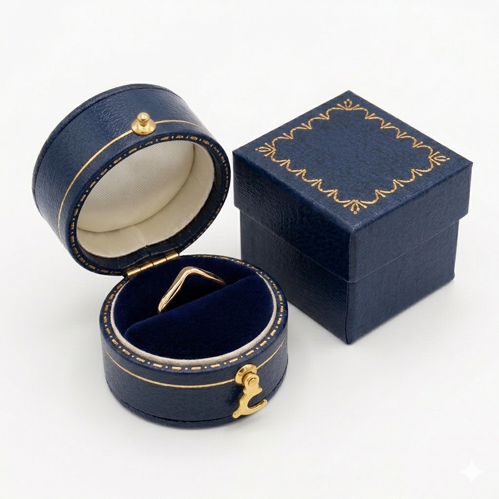 Eco-Friendly Leatherette Oval-Shaped Single Ring Box