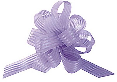 Satin Striped Stop and Lock Bow