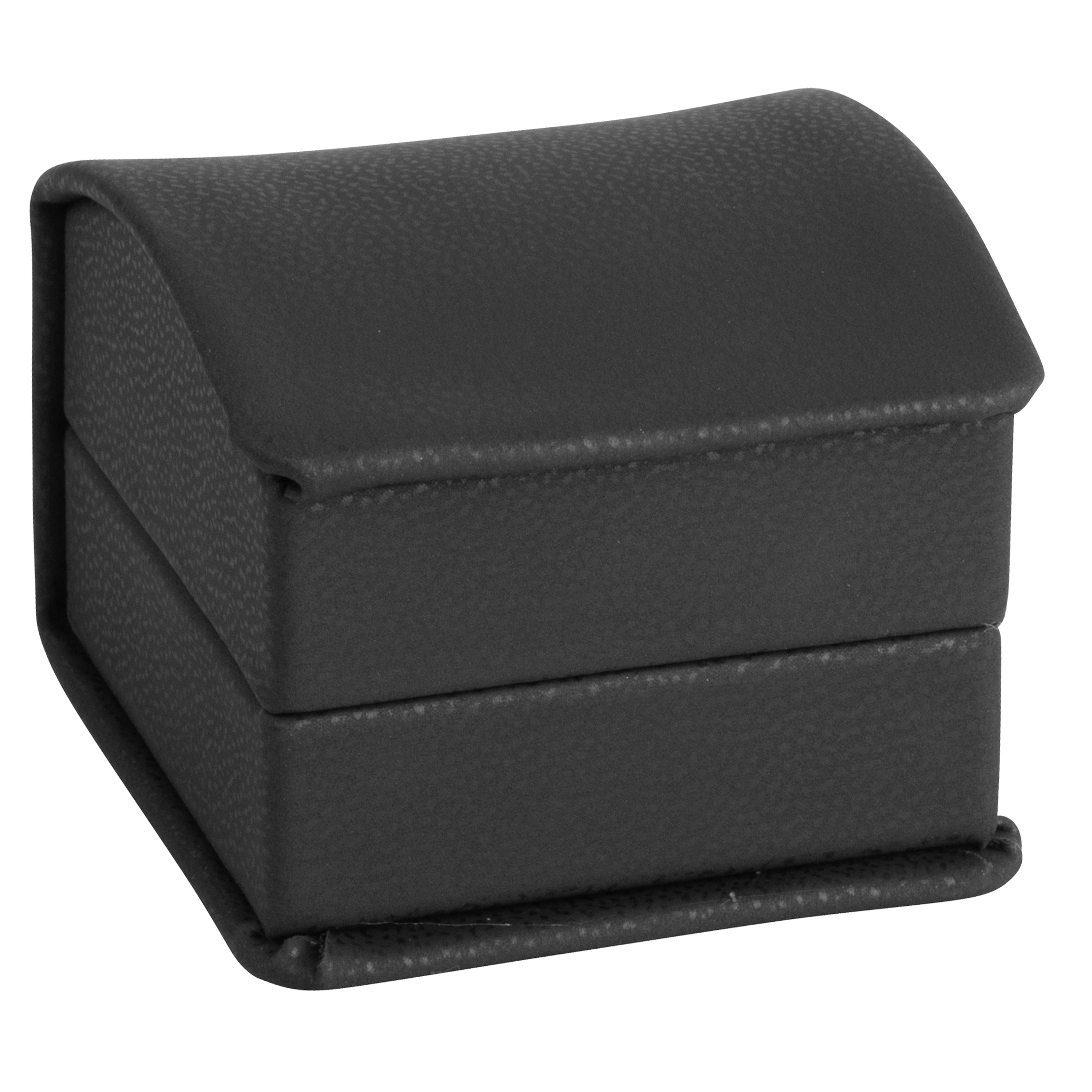 Leatherette Single Ring Box Leatherette Interior with Matching Ribboned Packer