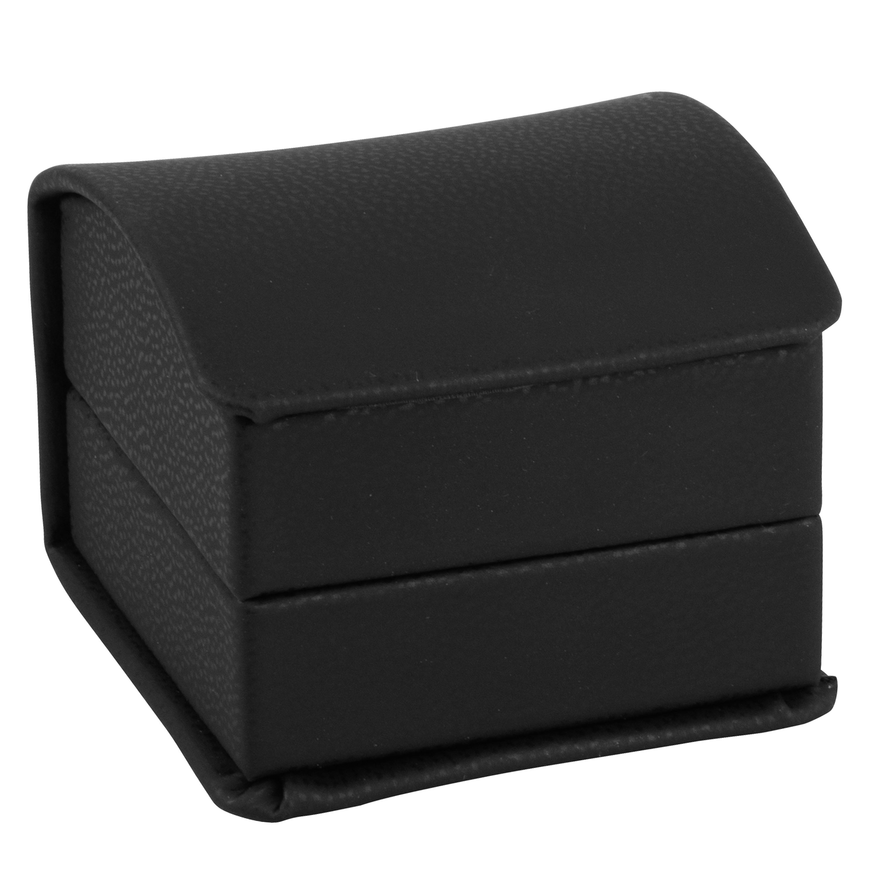 Leatherette Single Earring Box Leatherette Interior with Matching Ribboned Packer