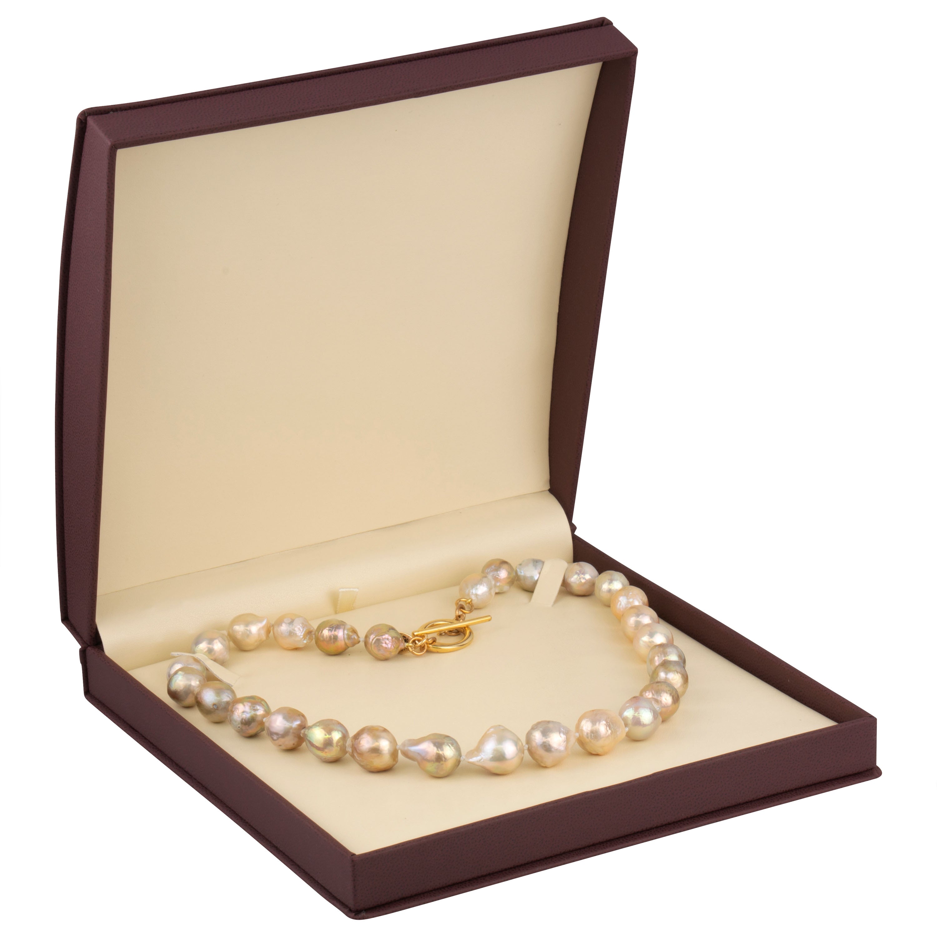 Leatherette Large Set Box Leatherette Interior with Matching Ribboned Packer