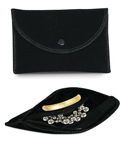 Padded Velour Pouch with Inner Division