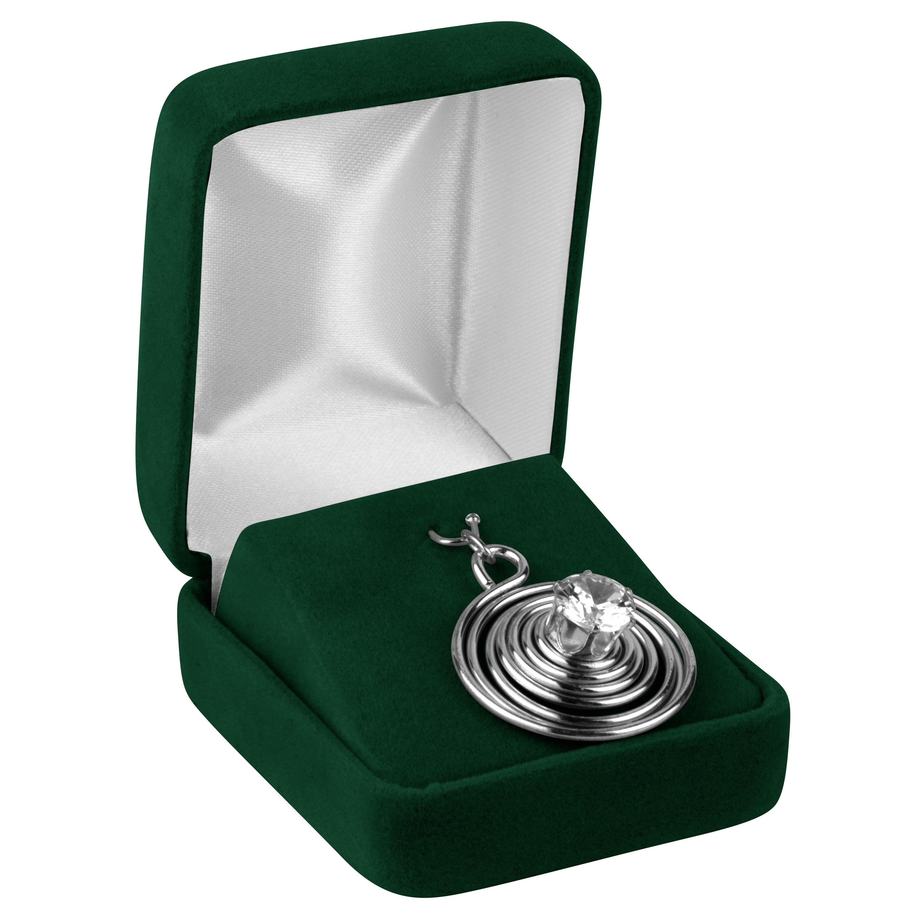 Velour Charm Box with White Sleeve