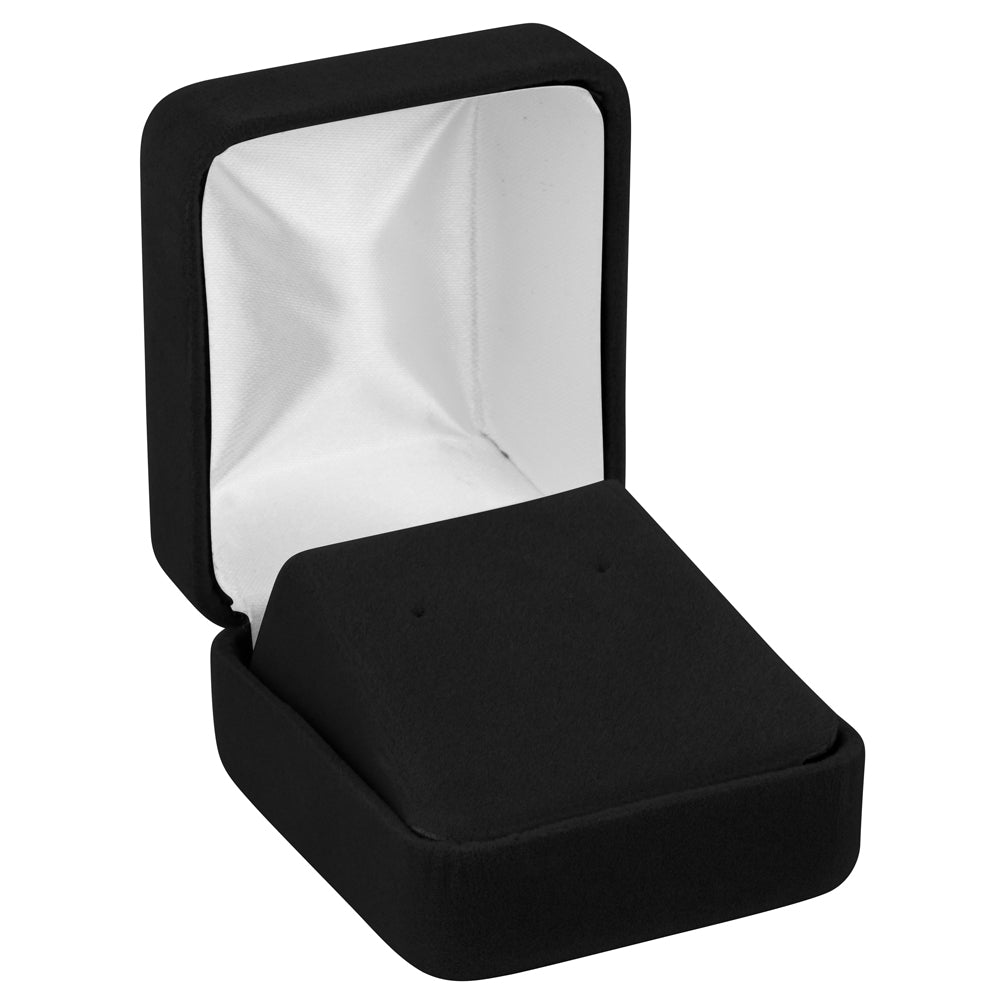 Velour Single Earring Box with White Sleeve