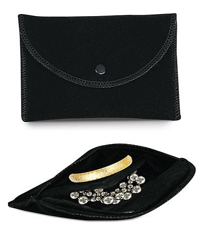 Padded Velour Pouch with Inner Division