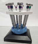 Set of 9 Screwdrivers with Swivel Base