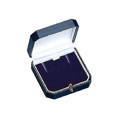 Leatherette Double Ring Box with Gold Accent and Matching Insert