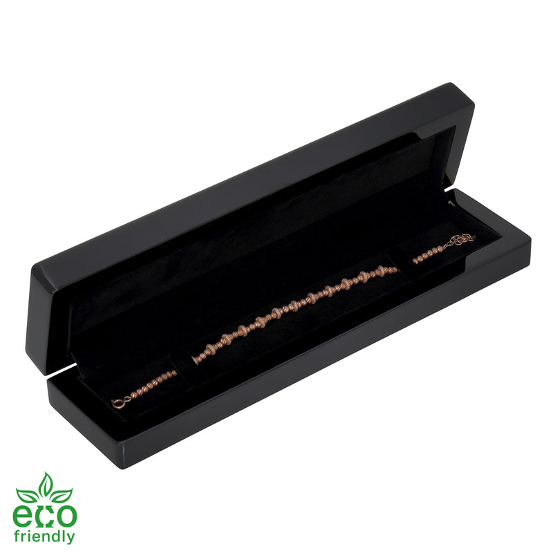 Eco-Friendly Wooden Bracelet Box with Suede Insert