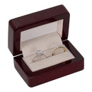 Wooden Double Ring Box with Suede Insert
