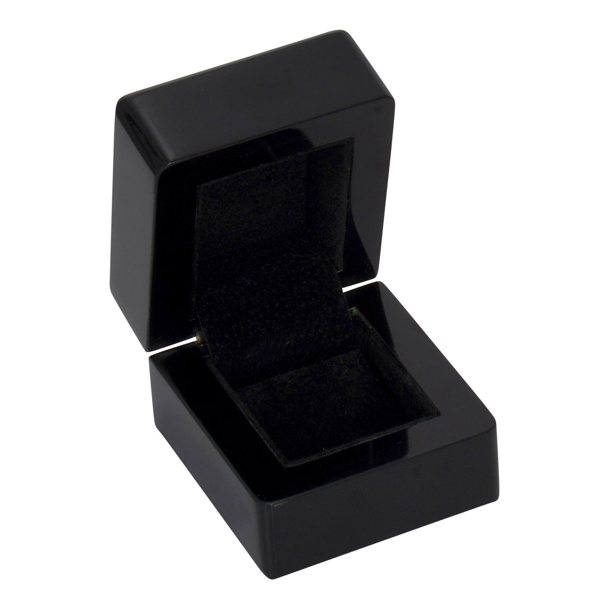 Wooden Single Earring Box with Suede Insert