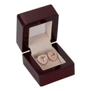 Wooden Single Earring Box with Suede Insert