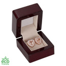 Eco-Friendly Wooden Single Earring Box with Suede Insert