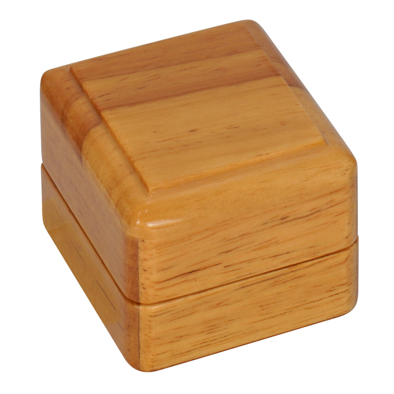 Wooden Single Earring Box with Suede Insert