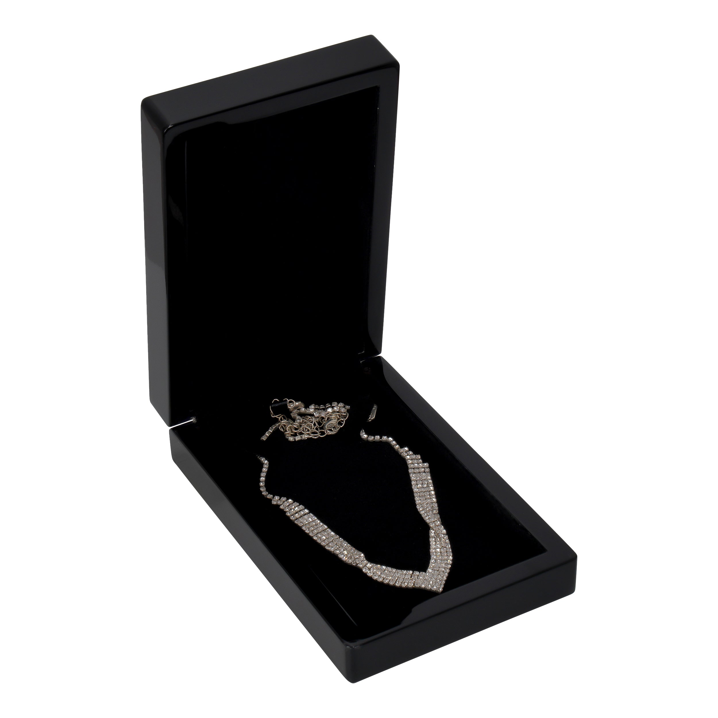 Wooden Pendant Box with Suede Insert