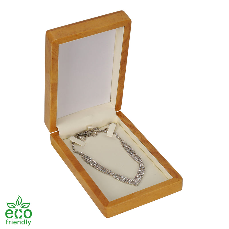 Eco-Friendly Wooden Pearl Box with Suede Insert