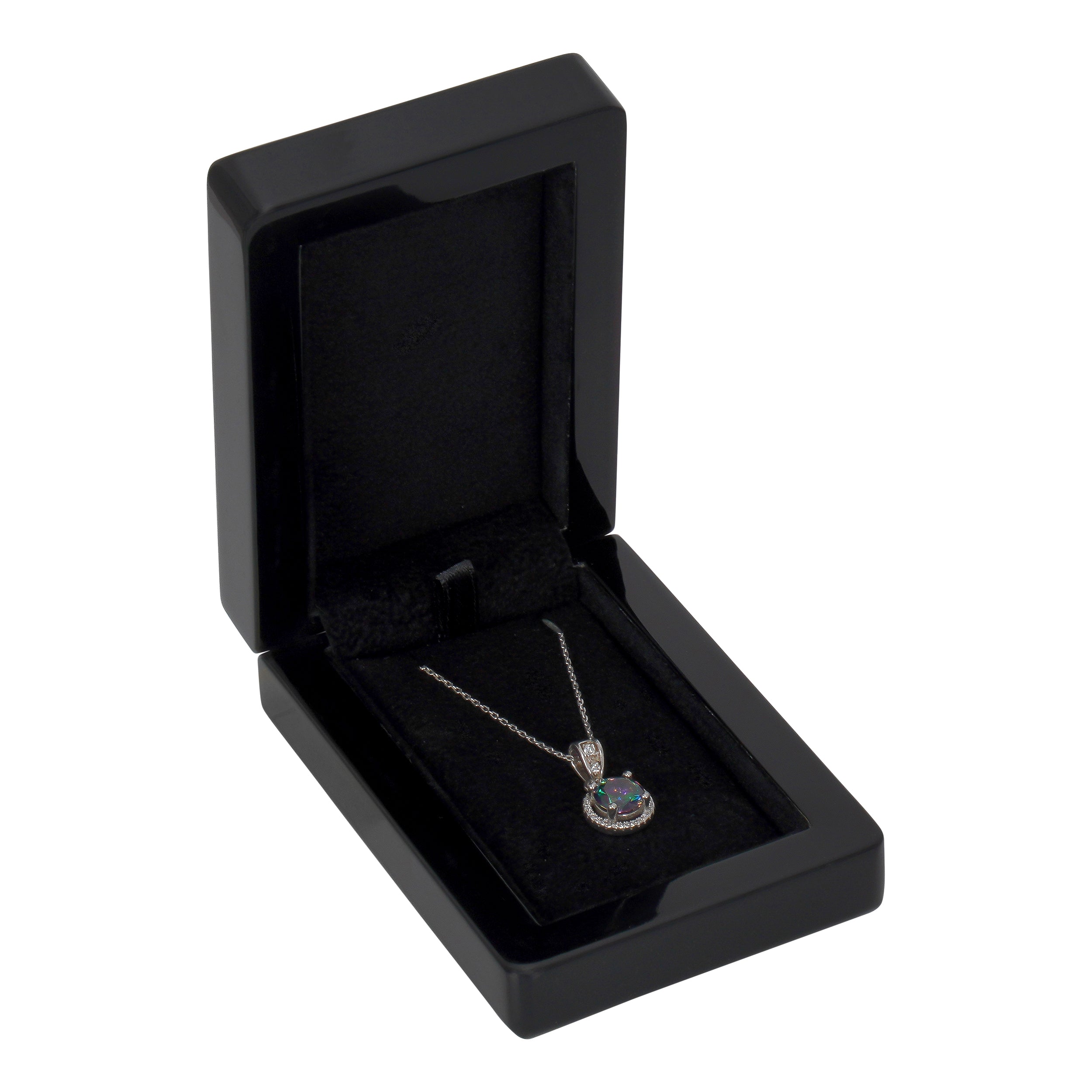 Wooden Pearl Box with Suede Insert