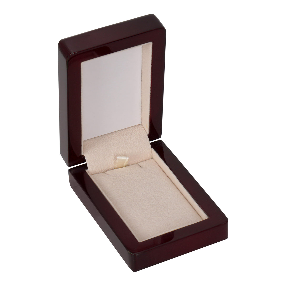 Wooden Pendant Box with Suede Insert