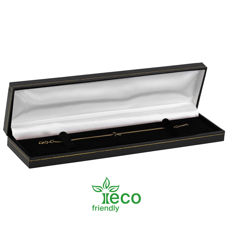 Eco Friendly Paper Covered Bracelet Box with Gold Accent