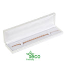 Eco-Friendly Plastic Bracelet Box, Paper-Covered with Gold Accent