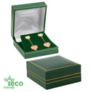 Eco-Friendly Plastic Clip Earring Box, Paper-Covered with Gold Accent