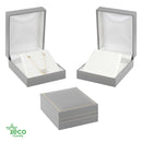 Eco-Friendly Plastic Large Pendant Box, Paper-Covered with Gold Accent