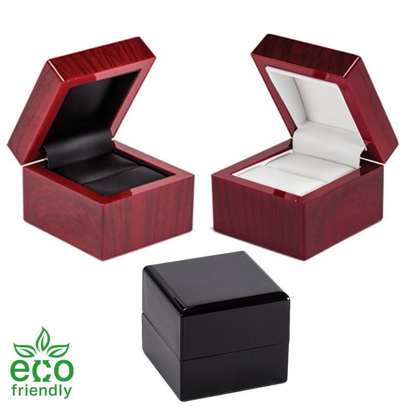 Eco-Friendly Wood-Look Single Ring Box