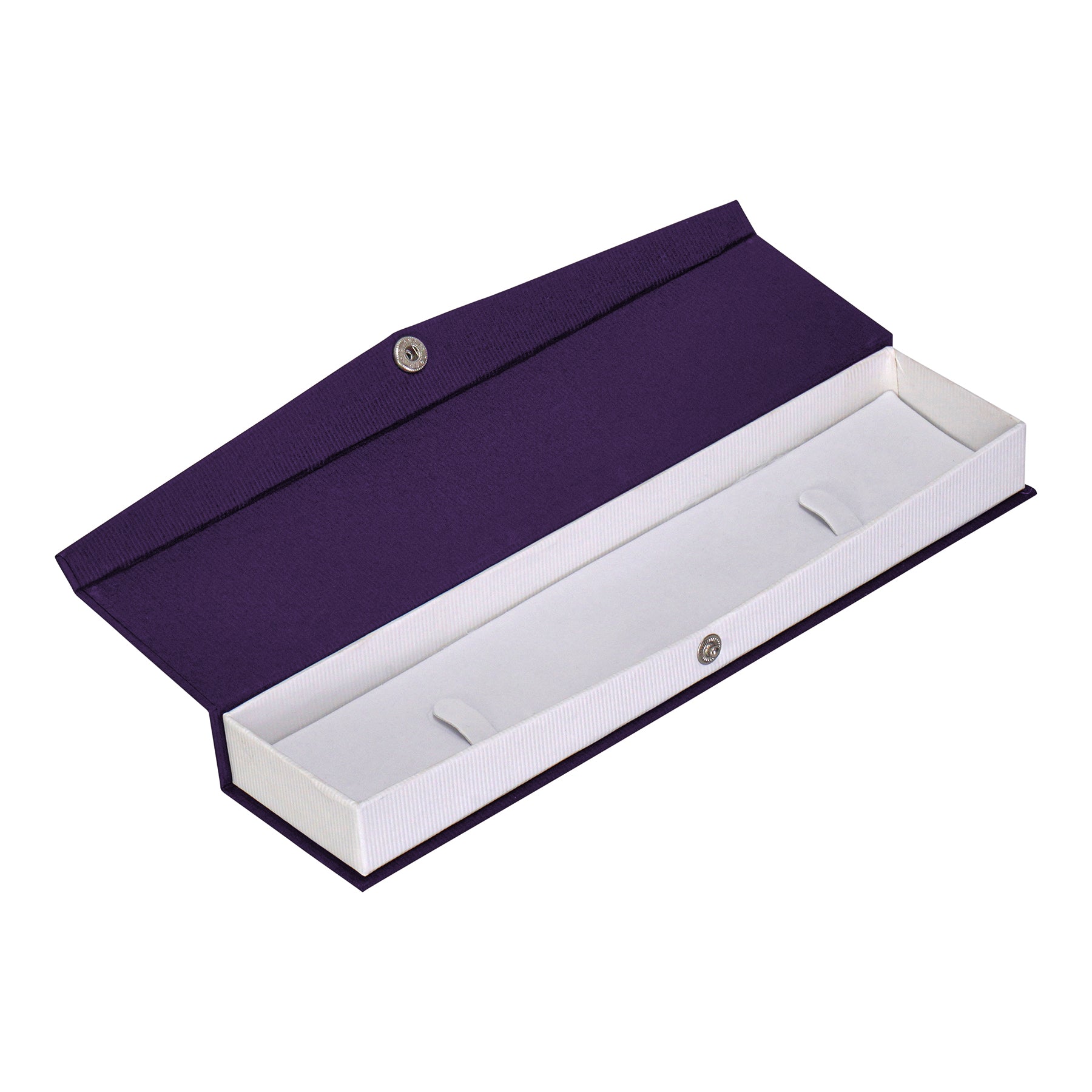 Textured Paper Covered Bracelet Box with White Insert