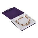 Textured Paper Covered Pearl Box with White Insert