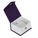Textured Paper Covered Single Earring Box with White Insert