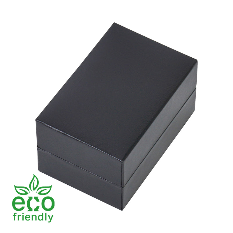 Eco-Friendly Plastic Black Paper-Covered Large Cufflink Box