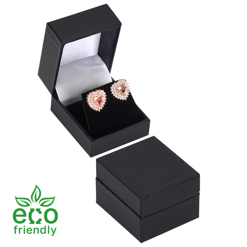 Eco-Friendly Plastic Black Paper-Covered Single Earring Box