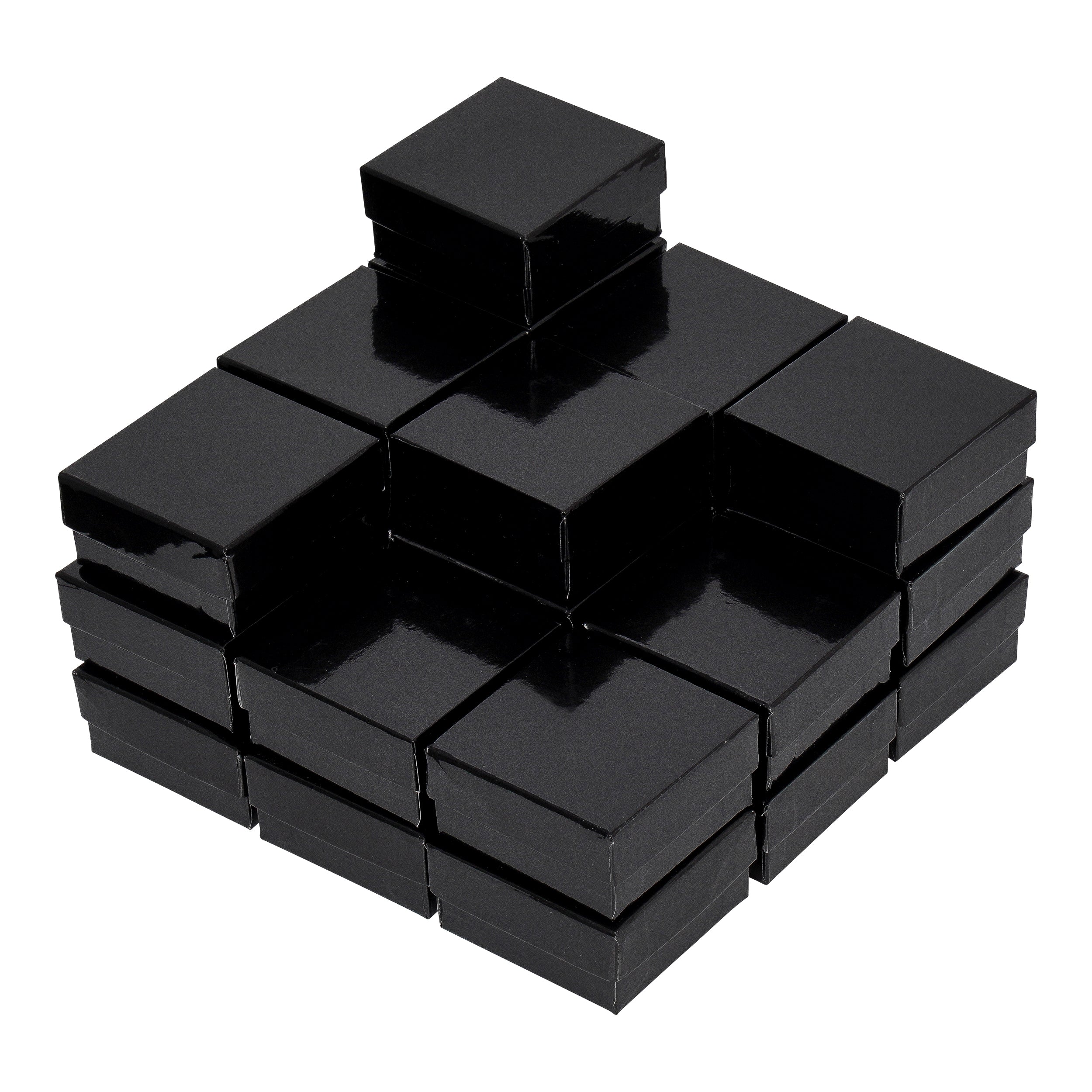 Black Glossy Cotton Filled Cardboard Boxes