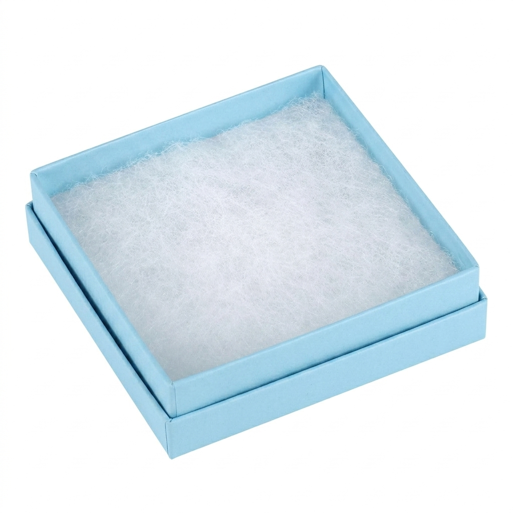 Baby Blue Cotton Filled Cardboard Boxes