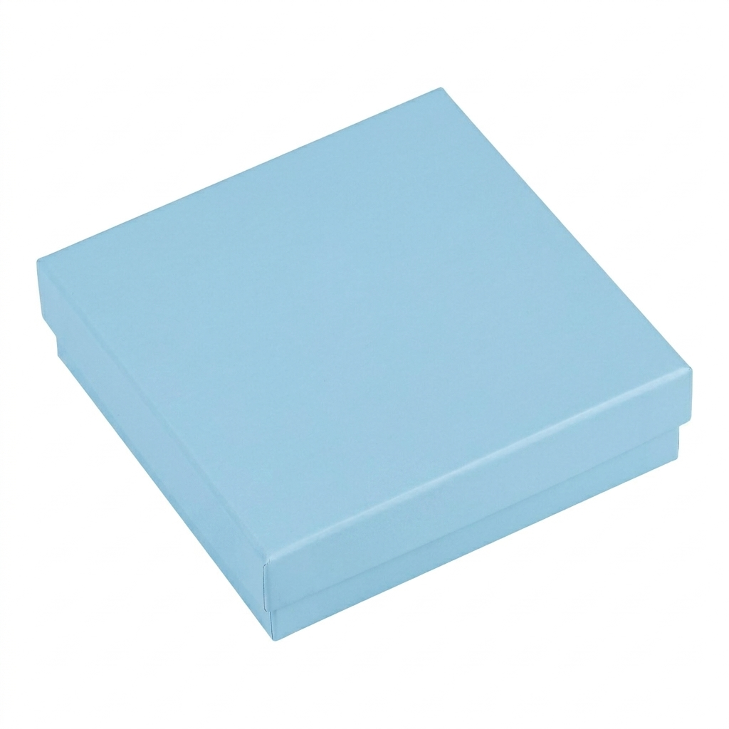 Baby Blue Cotton Filled Cardboard Boxes